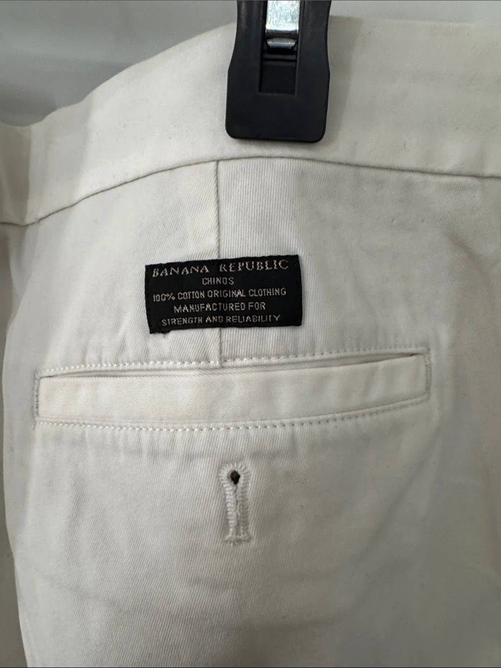 Banana Republic Cream Straight-Leg Chino Pants